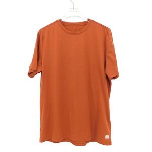 Vuori Current Tech Tee Mens Large Rust Orange Short Sleeve Athletic Shirt V195